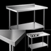 Thumbnail image #3 for 60 Inch x 18 Inch Stainless Steel Worktable with 2 Inch Backsplash and Undershelf