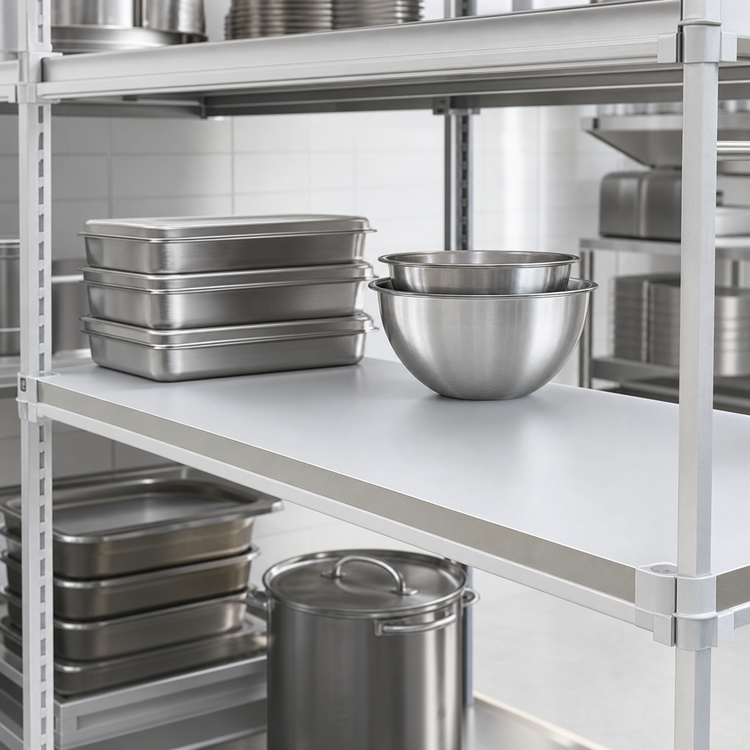 Product image #4 for New Age Adjust-A-Shelf Solid Brute Series Aluminum Shelf, 36 x 15 Inches, 800 lb Capacity