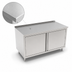 Thumbnail image #3 for John Boos Enclosed Stainless Steel Work Table with Hinged Door Cabinet Base, 84 x 36 in., 14 Gauge 300-Series Top, 1-1/2 in. Rear Up-Turn