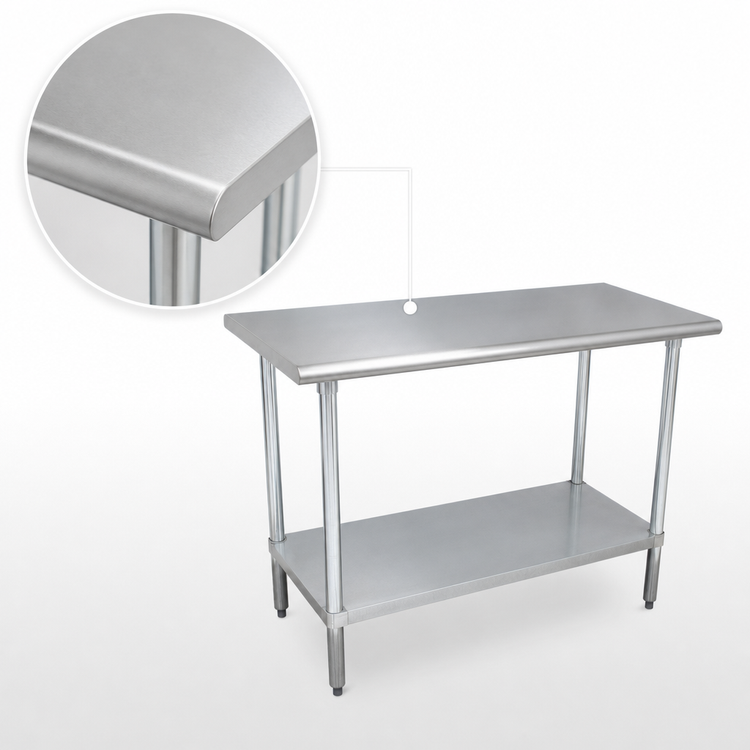 Product image #3 for Advance Tabco Special Value Series 30 x 18 Inch Flat Top Stainless Steel Work Table with Adjustable Undershelf