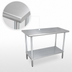 Thumbnail image #3 for Advance Tabco Special Value Series 30 x 18 Inch Flat Top Stainless Steel Work Table with Adjustable Undershelf