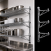 Thumbnail image #3 for Eagle Group Adjustable Post Wire Wall Mount Prepackaged End Unit for 18-Inch Deep Shelves, Chrome Plated, 54-Inch Posts