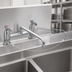 Thumbnail image #3 for BK Resources OptiFlow Heavy Duty Deck Mount Manual Faucet with 14-Inch Swing Spout, 8-Inch Centers