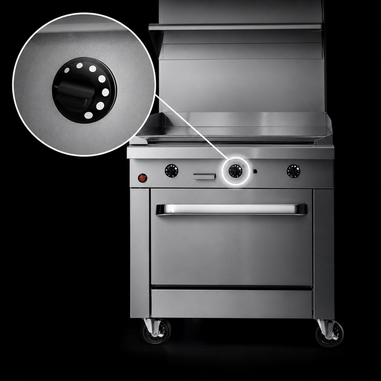 Product image #3 for Southbend Platinum 36-Inch Heavy Duty Gas Sectional Range with Full-Width Thermostatic Griddle and Cabinet Base