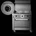Thumbnail image #3 for Southbend Platinum 36-Inch Heavy Duty Gas Sectional Range with Full-Width Thermostatic Griddle and Cabinet Base