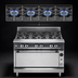 Thumbnail image #3 for Vulcan V Series 36-Inch Stainless Steel Heavy Duty Gas Range with 4 Open Burners and Convection Oven