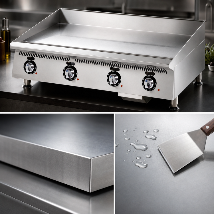 Product image #3 for Ultra-Max 48-Inch Countertop Gas Griddle with Chrome-Plated T1 Steel Plate