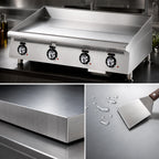 Thumbnail image #3 for Star (Middleby) Ultra-Max 848TCHSA 48-Inch Countertop Gas Griddle, Chrome-Plated 1-Inch T1 Steel Plate, Mechanical Thermostats