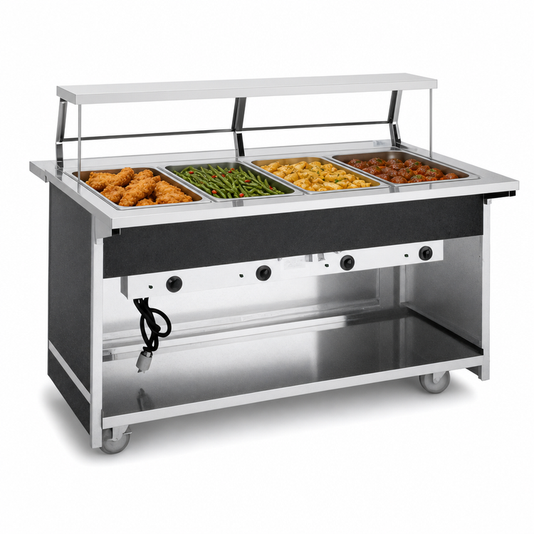 Product image #3 for Atlas Metal BLH-4-OT Mobile Hot Food Serving Counter with 4 Wells