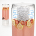 Thumbnail image #3 for Cal-Mil 3 Gallon Square Single Beverage Dispenser with Ice Chamber, Lid, and Spigot