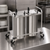 Thumbnail image #3 for Atlas Metal MOPD3H-10-1/8 Mobile Open Frame Heated Plate Dispenser with 3 Tubes for 10-1/8 Inch Plates