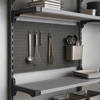 Thumbnail image #3 for Cambro Camshelving® Elevation EWSFP1848110 Wall-Mounted Pegboard Shelving, 18 x 48 Inches, Black, ABS Plastic, 100 lb. Capacity