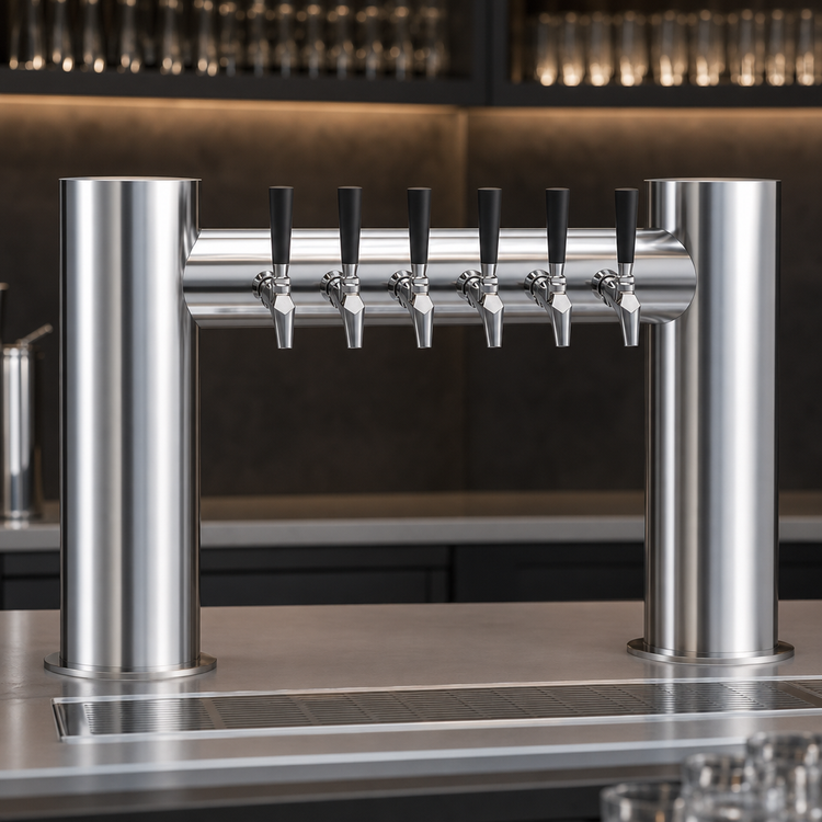 Product image #3 for Krowne Max-H Style Countertop 6-Faucet Glycol-Cooled Beer Tower
