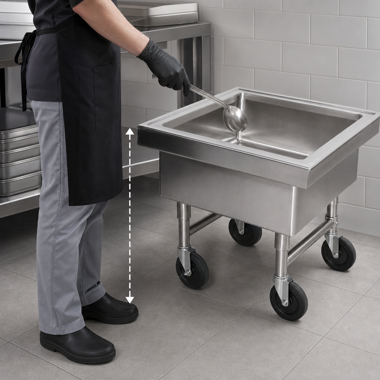 Product image #3 for Advance Tabco Special Value Series Portable Stainless Steel Utensil Cleaner and Soak Sink with Casters