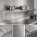 Thumbnail image #3 for BK Resources 60-Inch x 12-Inch Wall-Mounted Economy T-430 Stainless Steel Shelf