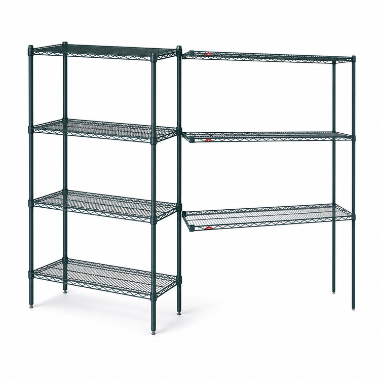 Product image #3 for Metro Super Erecta Add-On Wire Shelving Unit, 24"W x 18"D x 63"H, 4 Shelves, Metroseal 3 Epoxy-Coated