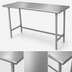 Thumbnail image #3 for Advance Tabco 12-Foot x 24-Inch 16-Gauge 430 Stainless Steel Flat Top Work Table with Open Base