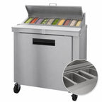 Thumbnail image #3 for Hoshizaki Steelheart SR36B-10 36-Inch Sandwich Top Refrigerator Prep Table with 10-Pan Rail, 9.9 Cu. Ft. Storage, Solid Door