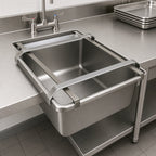 Thumbnail image #3 for BK Resources BK-SDTS-1820 Stainless Steel Rack Slide Tray Guide for 20" W x 18" D Sink Bowls