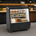 Thumbnail image #3 for Omcan 50-Inch Refrigerated Double Duty Deli Display Case, Square Black Glass, Floor Model