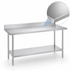 Thumbnail image #3 for Duke Manufacturing 314S-3072-5R 72 x 30-Inch Stainless Steel Work Table, 14-Gauge 300-Series Top, 5-Inch Riser, Undershelf