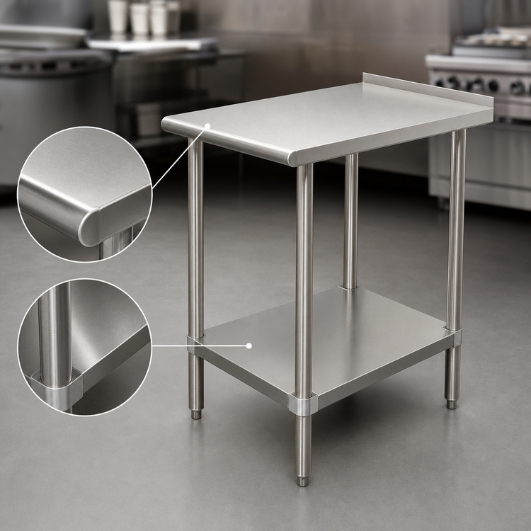 Product image #3 for Advance Tabco 15" x 30" 16 Gauge 304 Stainless Steel Equipment Filler Table with Adjustable Undershelf