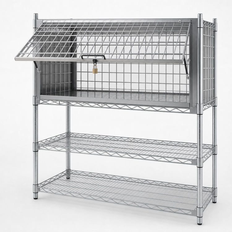 Product image #3 for 60-Inch Wide x 24-Inch Deep Stainless Steel Security Enclosure Kit with Flip-Up Door