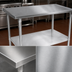 Thumbnail image #3 for John Boos Stallion 48-Inch x 30-Inch Stainless Steel Top Work Table with Galvanized Legs and Adjustable Undershelf