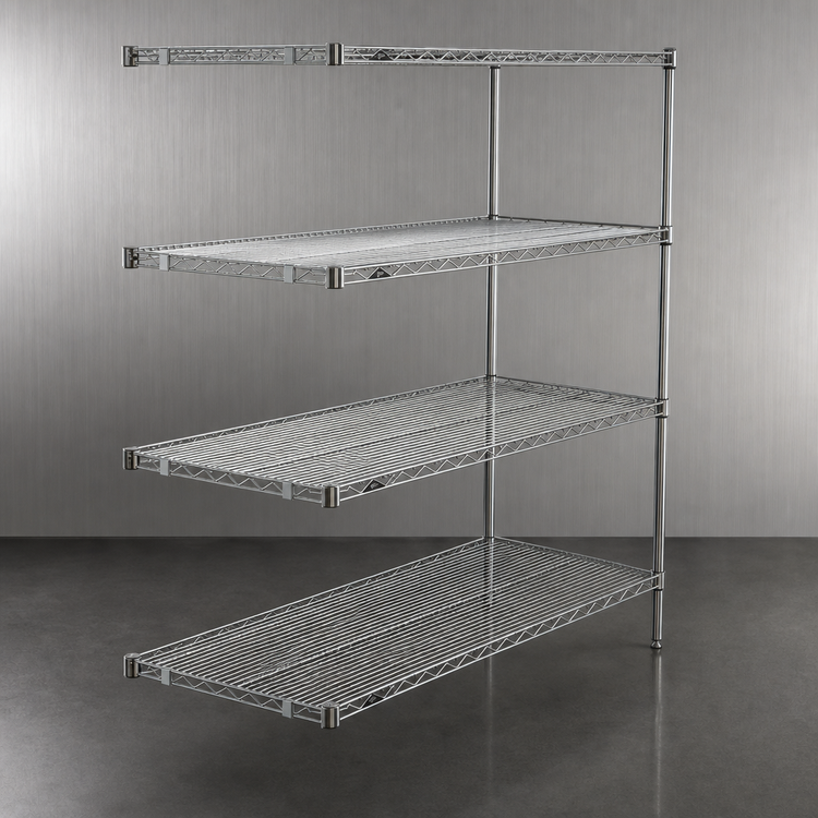 Product image #3 for Metro Super Erecta 4-Shelf Chrome-Plated Wire Shelving Add-On Unit, 36W x 21D x 63H