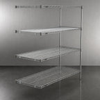 Thumbnail image #3 for Metro Super Erecta AN436C 4-Shelf Chrome-Plated Wire Shelving Add-On Unit, 36W x 21D x 63H
