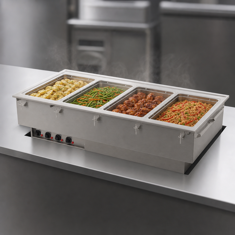 Product image #3 for Vollrath 4-Well Drop-In Electric Hot Food Well Unit with Auto-Fill, Infinite Controls, 240V