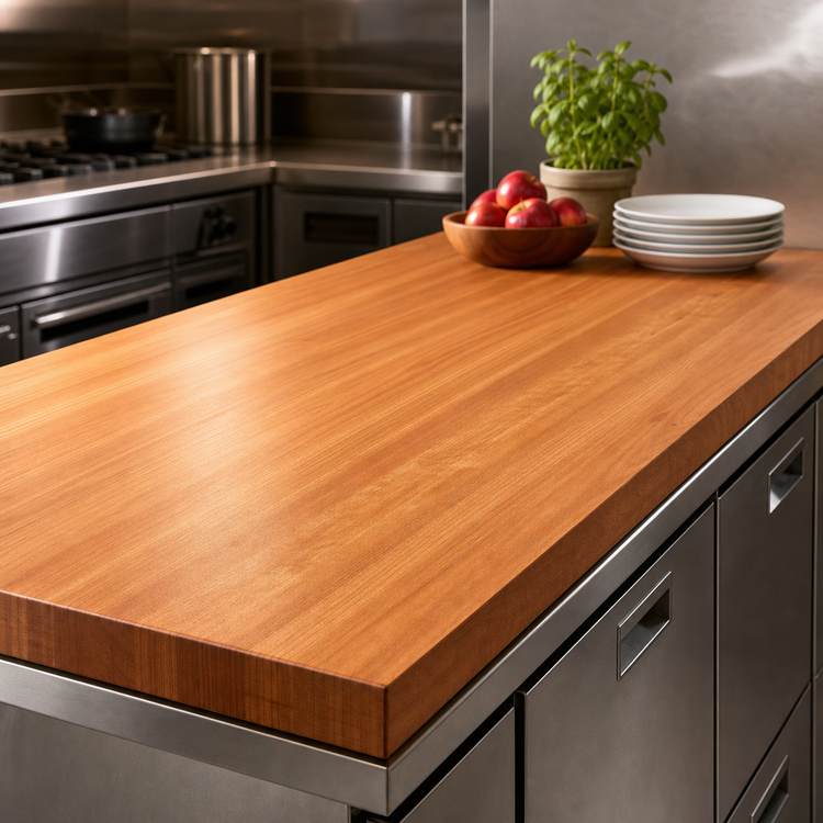 Product image #3 for Boos Block American Cherry Edge Grain Kitchen Countertop, 84 x 27 x 2-1/4 Inch, Oil Finish