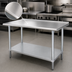Thumbnail image #3 for Advance Tabco 72-Inch x 30-Inch Stainless Steel Work Table with 1-1/2-Inch Rear Up-Turn and Galvanized Undershelf