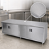 Thumbnail image #3 for Advance Tabco Special Value Series Enclosed Work Table with Cabinet Base, 120 x 24 Inches, 16-Gauge 304 Stainless Steel Top