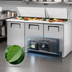 Thumbnail image #3 for True 72-Inch Three-Section Sandwich/Salad Prep Table with 30-Pan Top and R290 Self-Contained Refrigeration