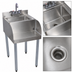Thumbnail image #3 for BK Resources 18-Inch Freestanding Stainless Steel Underbar Blender Station with Dump Sink and Faucet