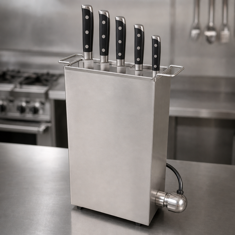 Product image #4 for Omcan USA Knife Sanitizer for 12-Inch Knives with 1100W Submersible Heater