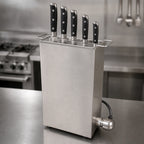 Thumbnail image #4 for Omcan 19926 Countertop Stainless Steel Knife Sanitizer for 12-Inch Knives with 1100W Submersible Heater
