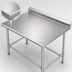 Thumbnail image #3 for Sapphire Manufacturing 48-Inch x 24-Inch 18-Gauge Stainless Steel Work Table with 5-Inch Backsplash