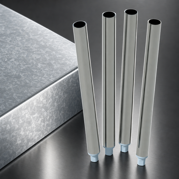 Product image #3 for Galvanized Steel Sink Legs with Adjustable Plastic Feet, 19-Inch H, Set of 4