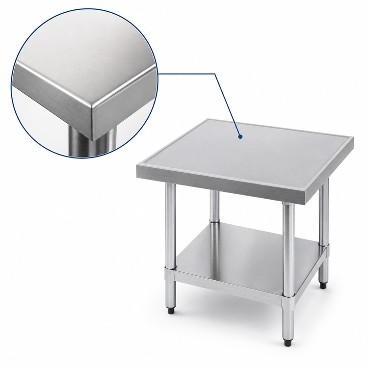 Product image #3 for Advance Tabco 36" x 36" x 24" Stainless Steel Equipment Stand with Adjustable Undershelf