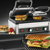 Thumbnail image #3 for Waring Panini Ottimo™ Double Panini Grill with Ribbed Cast-Iron Plates, 17 x 9.25-Inch Cooking Surface, 240V