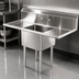 Thumbnail image #3 for Serv-Ware 54-Inch Economy 1-Compartment Sink with Dual 18-Inch Drainboards