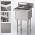 Thumbnail image #3 for Advance Tabco Special Value Series 1-Compartment Fabricated Sink with Legs, 16-Gauge 304 Stainless Steel, 16