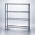 Thumbnail image #3 for Eagle Group Valu-Master 4-Tier Wire Shelving Starter Unit, 72W x 21D x 63H, Pewter Gray Epoxy