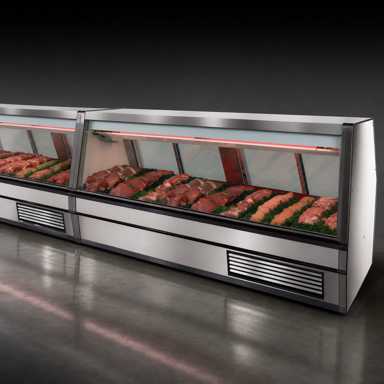Product image #3 for Howard-McCray 40E Series 124.5-Inch Remote Red Meat Service Case, Stainless Steel, LED Lighting