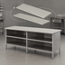 Thumbnail image #3 for John Boos 96-Inch x 30-Inch Reversible Poly Top Work Table with Open Front Stainless Steel Cabinet Base and Undershelf