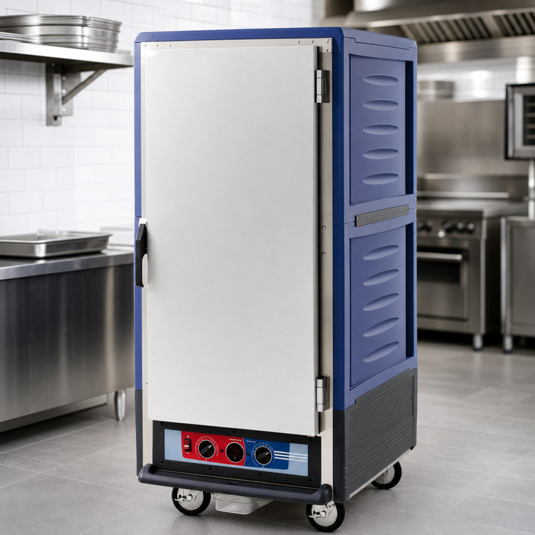 Product image #3 for Metro C5 3 Series 3/4 Height Moisture Heated Holding and Proofing Cabinet with Blue Insulation Armour and Universal Wire Slides