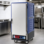 Thumbnail image #3 for Metro C5 Insulation Armour C537-MFS-U-BU Mobile Heated Holding and Proofing Cabinet, 3/4 Height, Blue Insulated, 14 Sheet Pan Capacity
