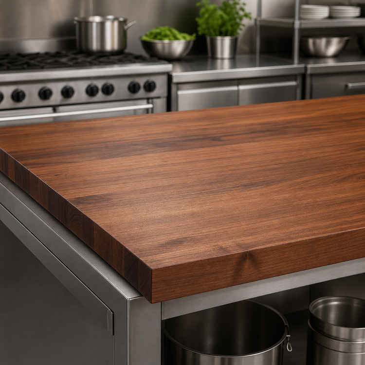 Product image #3 for Boos Block 48" x 32" Solid Walnut Countertop with Full-Length Edge Grain and Varnique Finish
